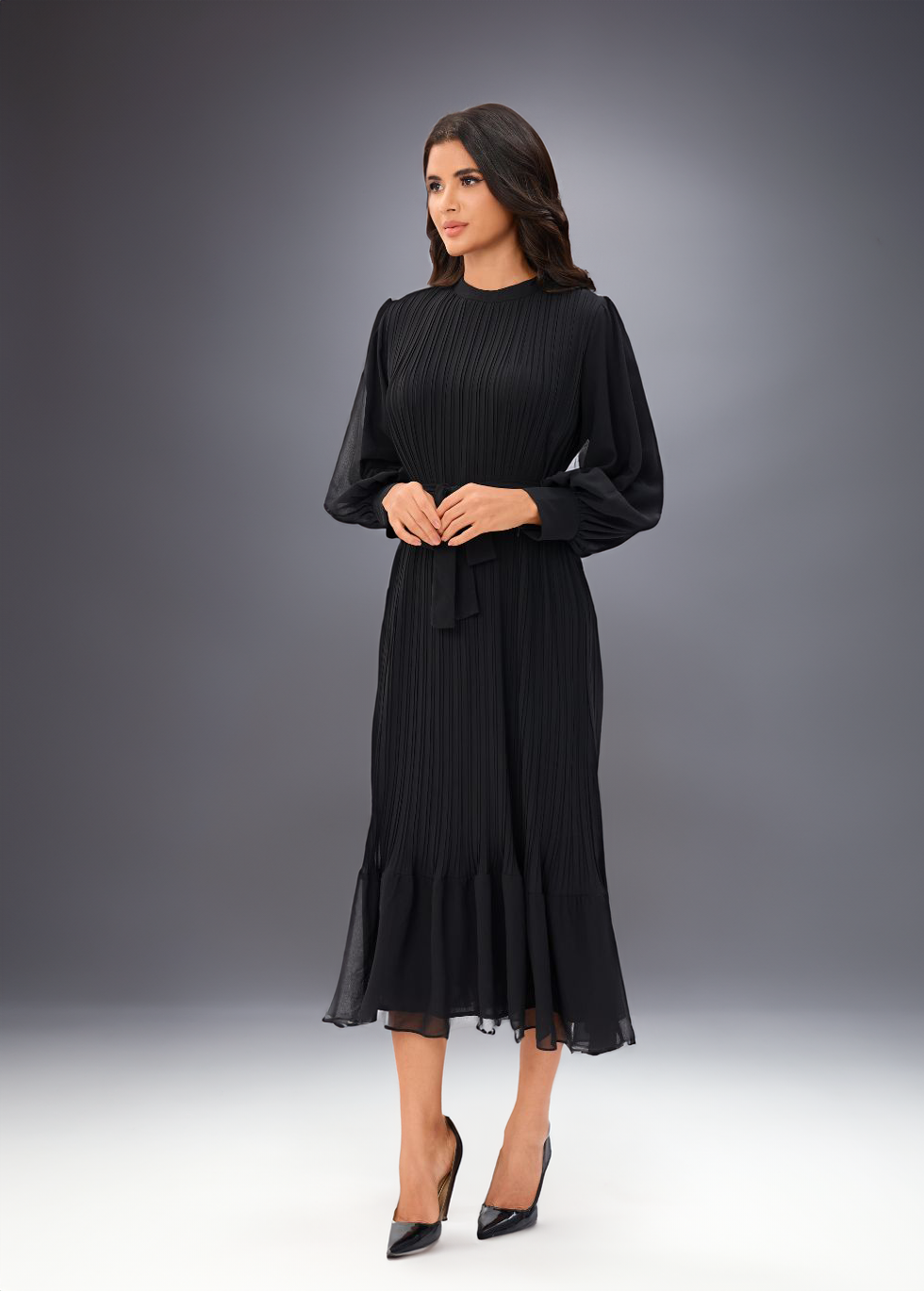 Classic Elegance Midi Dress - By Baano
