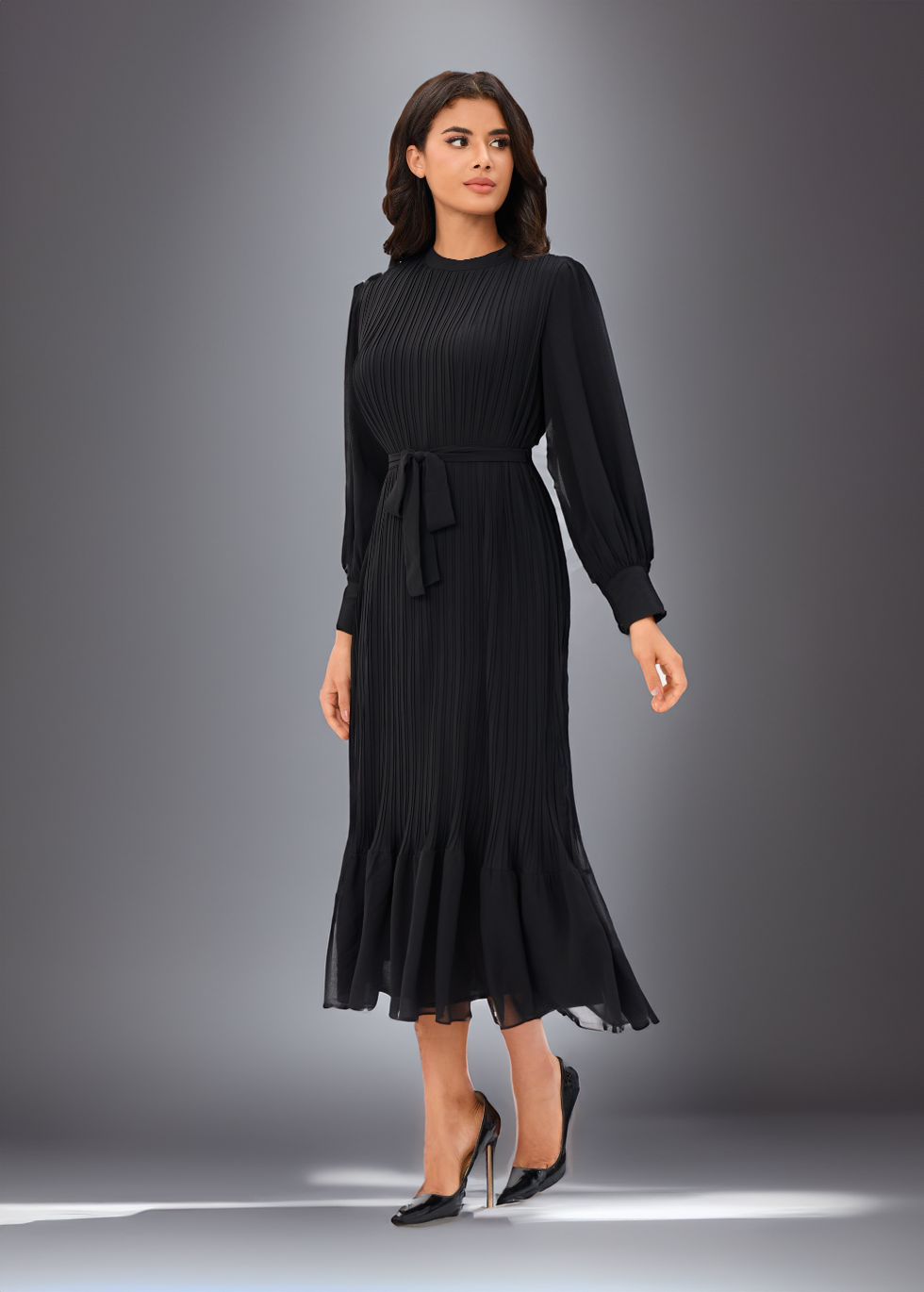 Classic Elegance Midi Dress - By Baano