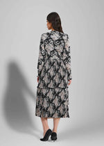 Monochrome Meadow Ruffle Dress