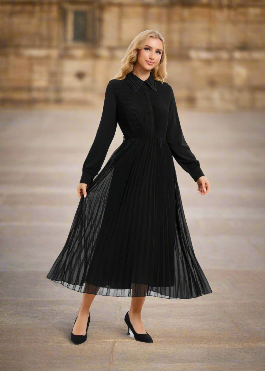 Nightbloom Pleated Midi Dress