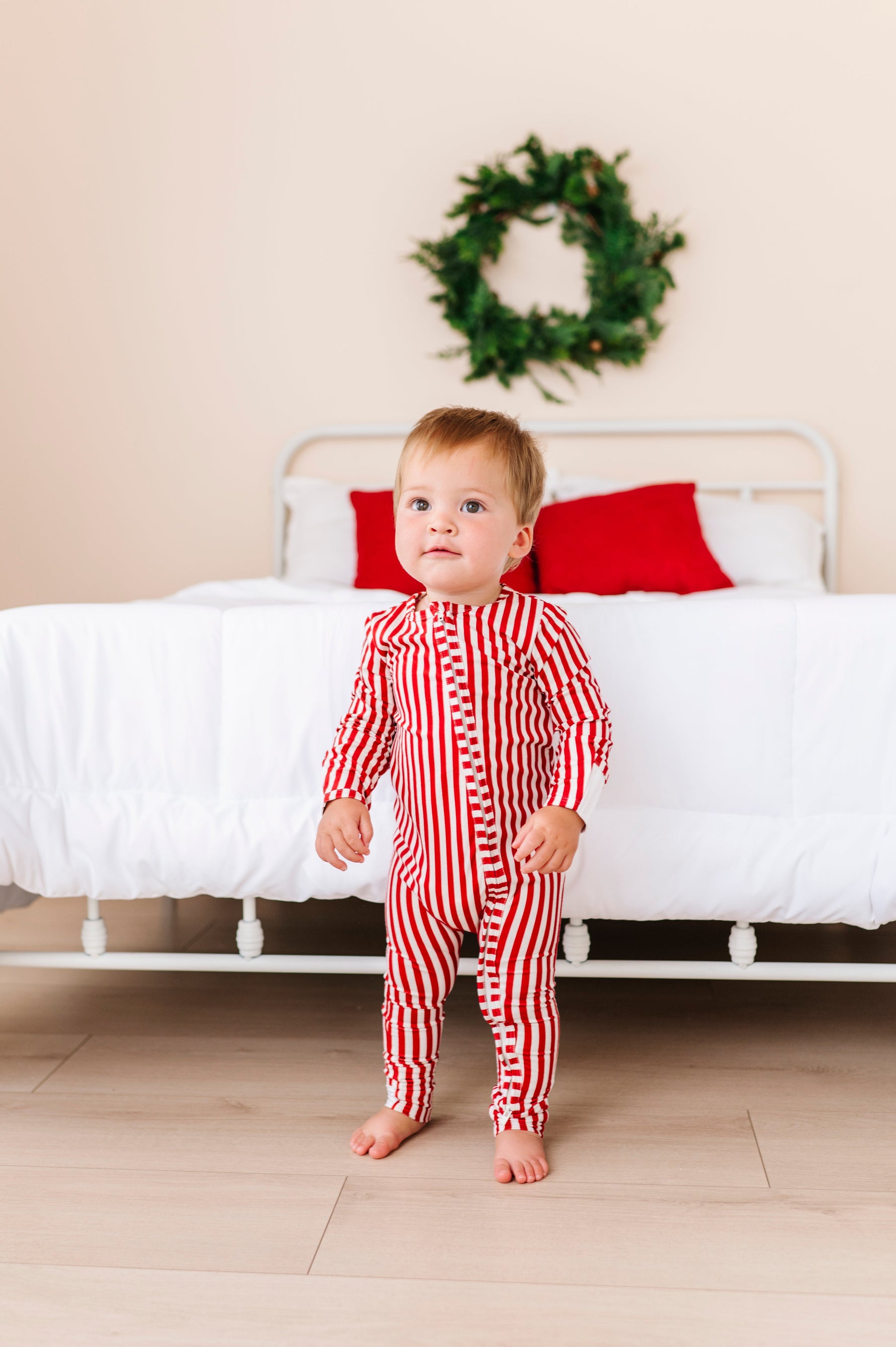 Red Stripes | ZIP ROMPER - By Baano