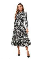 Black Orchid Tiered Skirt Midi Dress