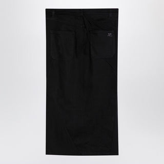 Black Midi Skirt With Draping - By Baano