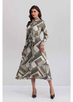 Autumn Mosaic Midi Dress