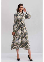 Autumn Mosaic Midi Dress