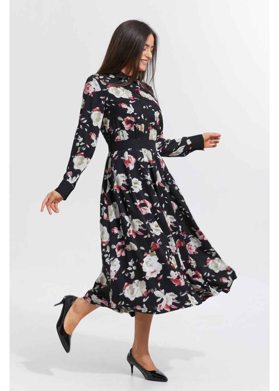 Spring Petals Midi Dress