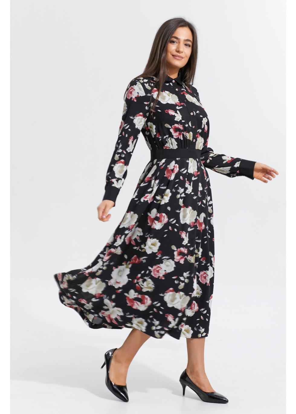 Spring Petals Midi Dress