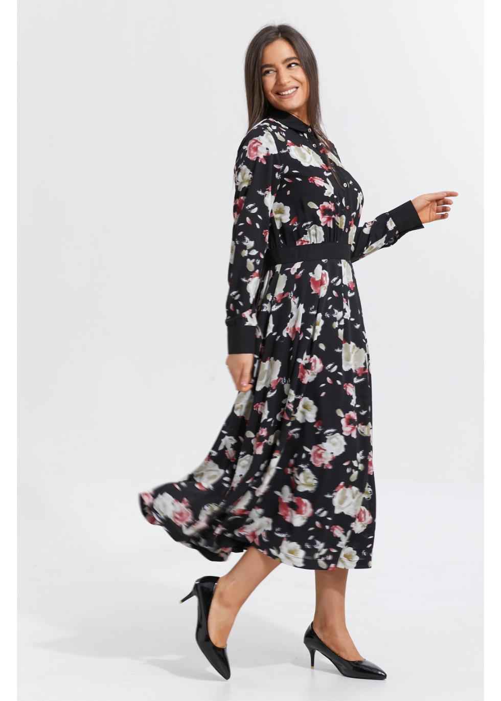 Spring Petals Midi Dress