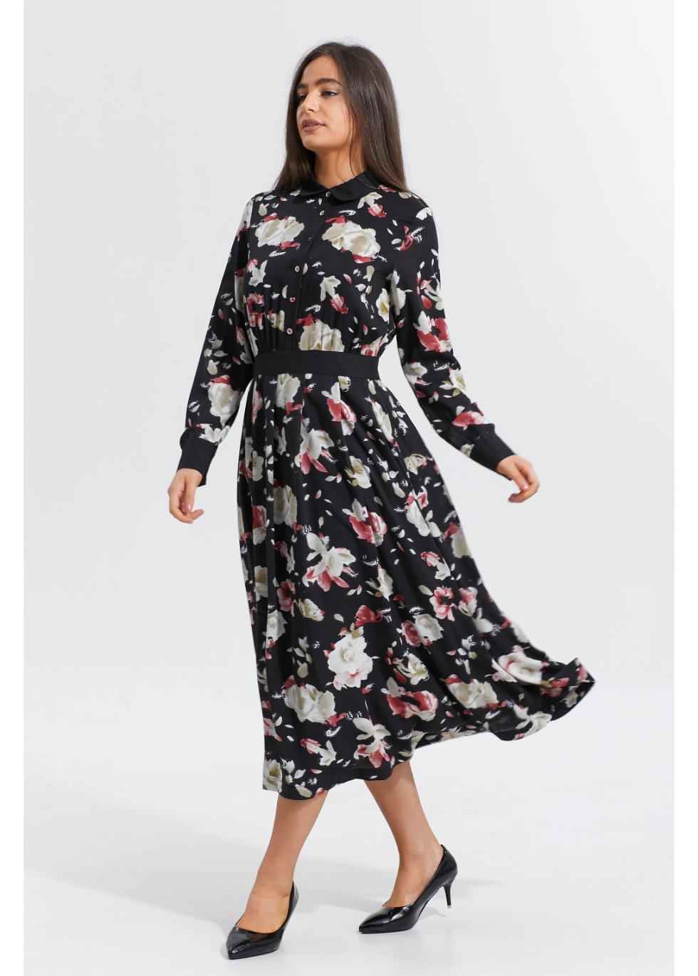 Spring Petals Midi Dress