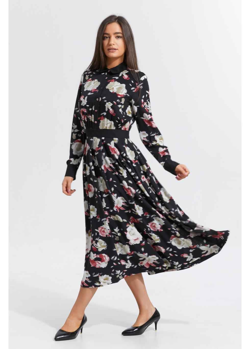 Spring Petals Midi Dress