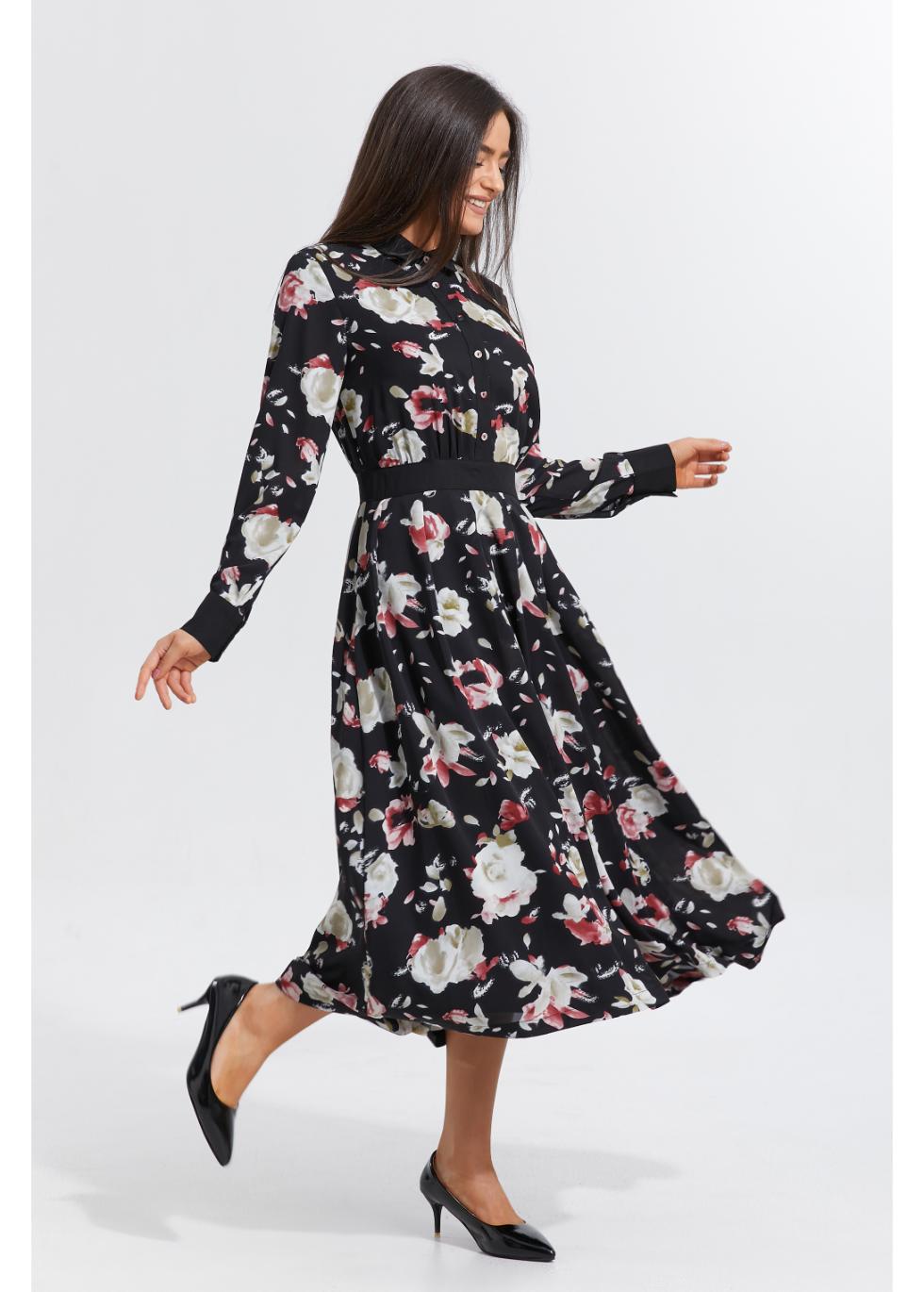 Spring Petals Midi Dress