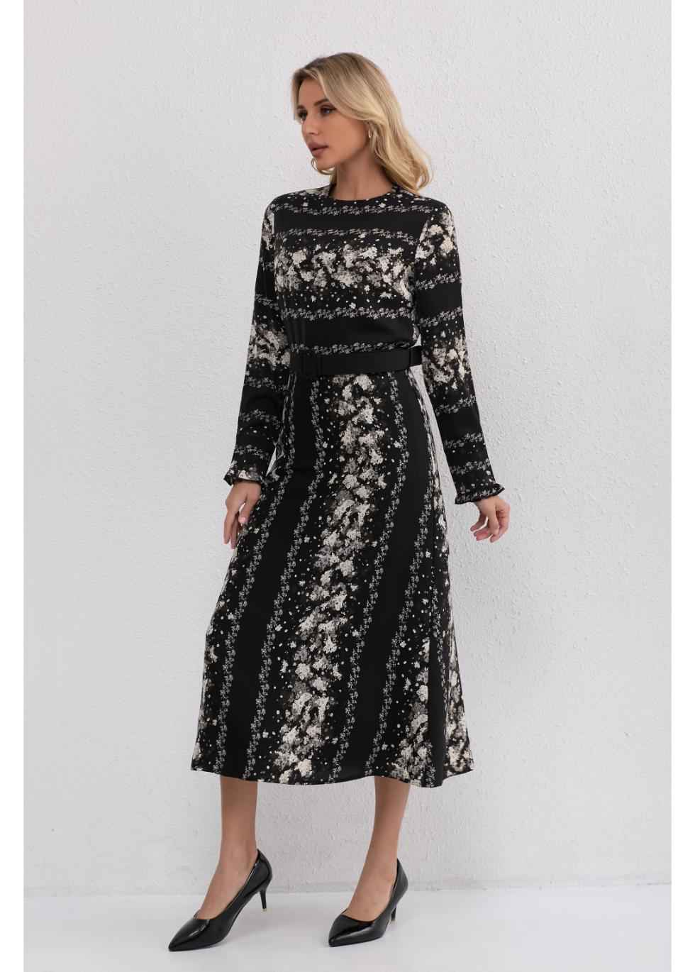 Starlight Petals Midi Dress