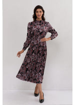 Mauve Floral Midi Dress - By Baano