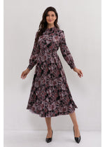 Mauve Floral Midi Dress - By Baano