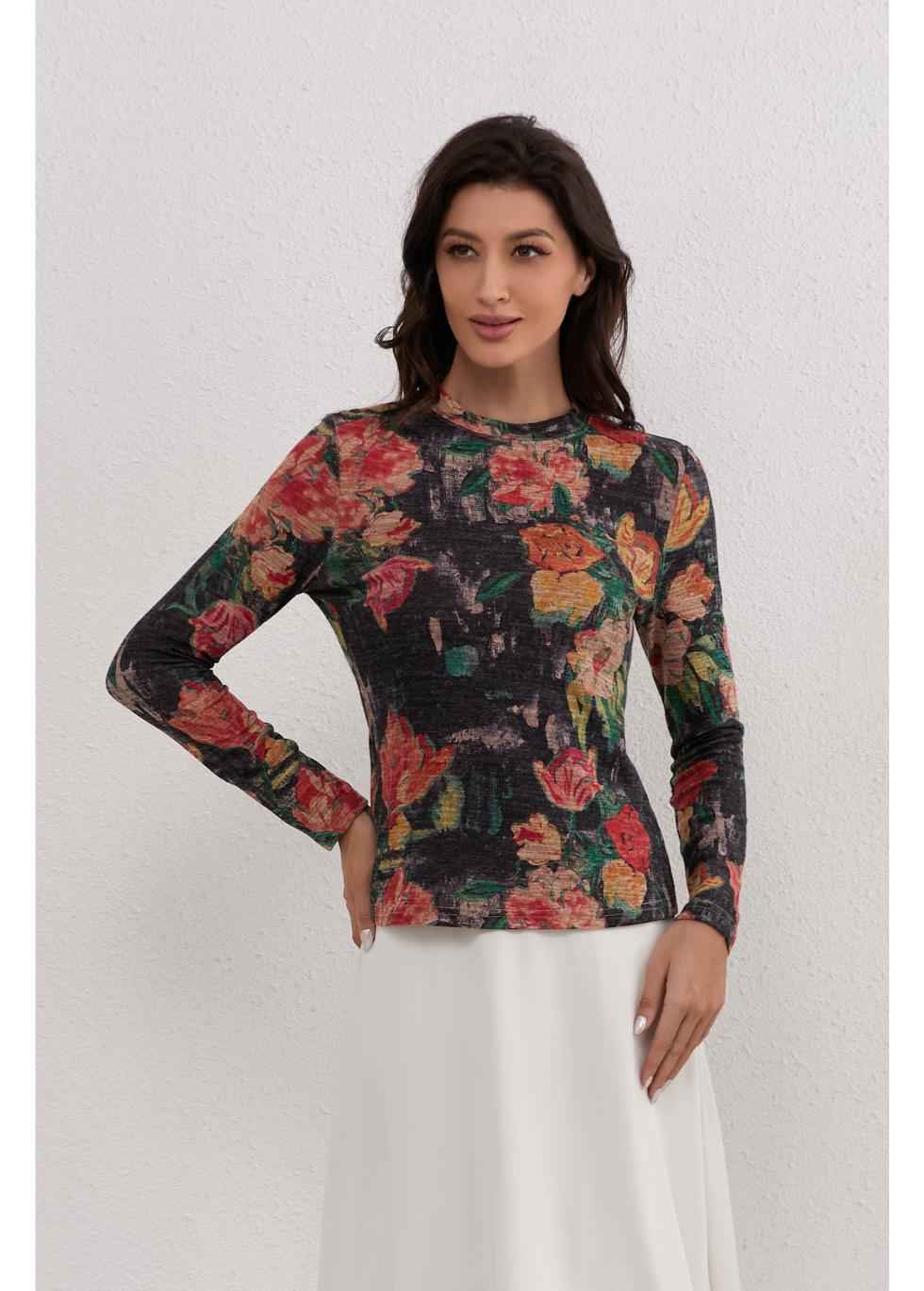 Midnight Garden Stretch Top