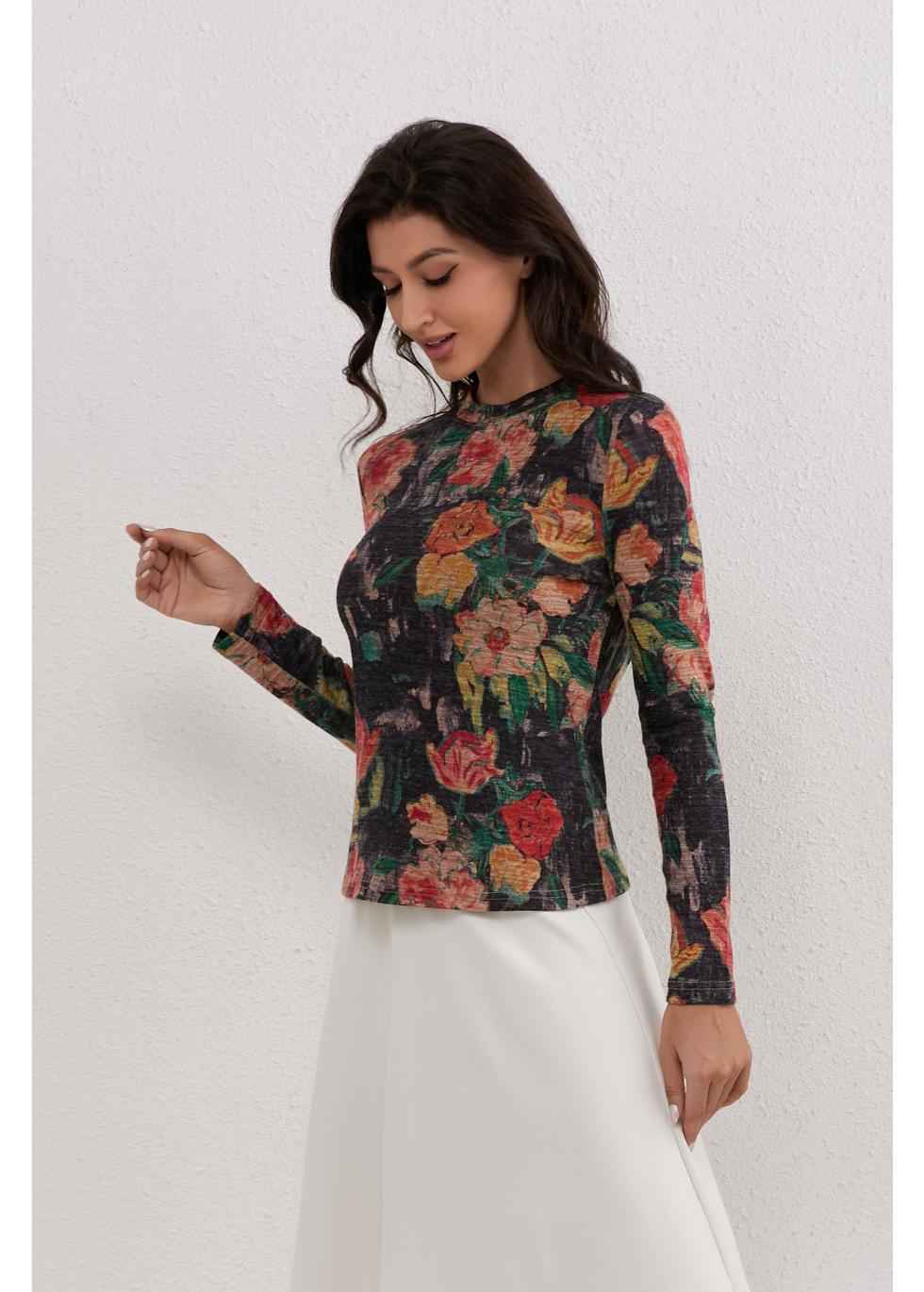 Midnight Garden Stretch Top