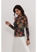 Midnight Garden Stretch Top