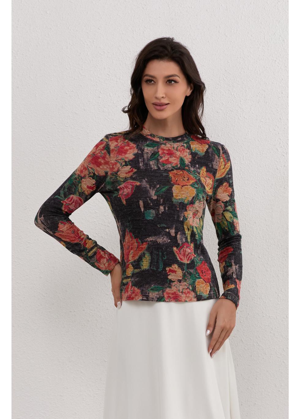 Midnight Garden Stretch Top