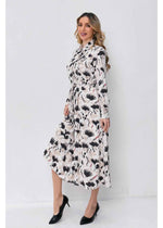 Petal Cascade Midi Dress