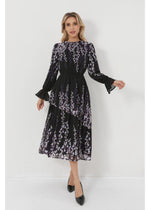 Lilac Bloom Midi Dress