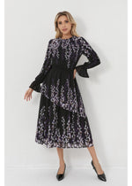 Lilac Bloom Midi Dress