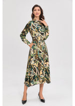 Emerald Mirage Midi Dress