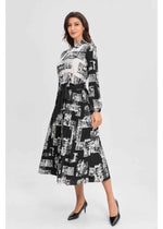 Noir Print Midi Dress