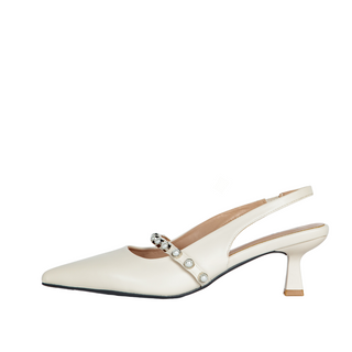 Sophia Slingback Pumps Ivory - By Baano