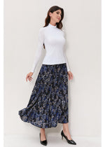 Midnight Bloom Pleated Skirt - By Baano