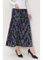 Midnight Bloom Pleated Skirt - By Baano