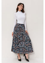 Geo Mosaic A-Line Skirt MissFinchNYC