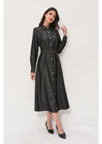 Midnight Denim Midi Dress