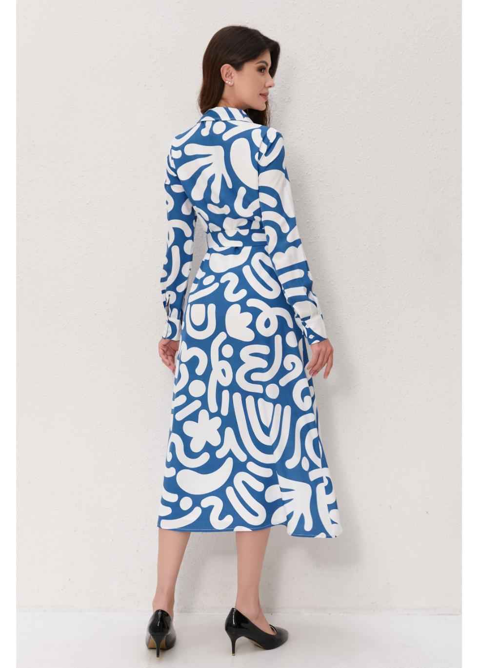 Abstract Harmony Shirt Dress