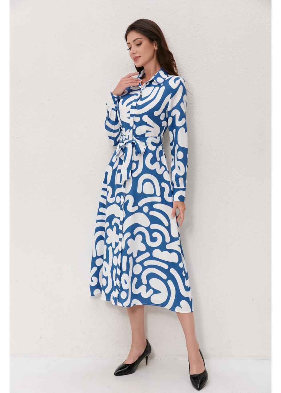 Abstract Harmony Shirt Dress