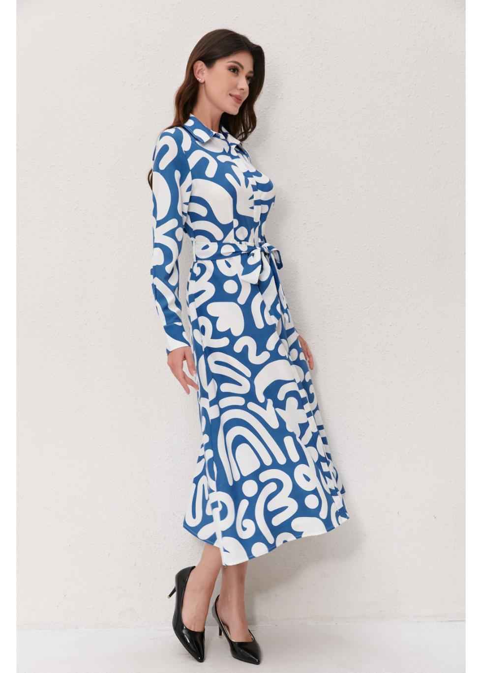 Abstract Harmony Shirt Dress
