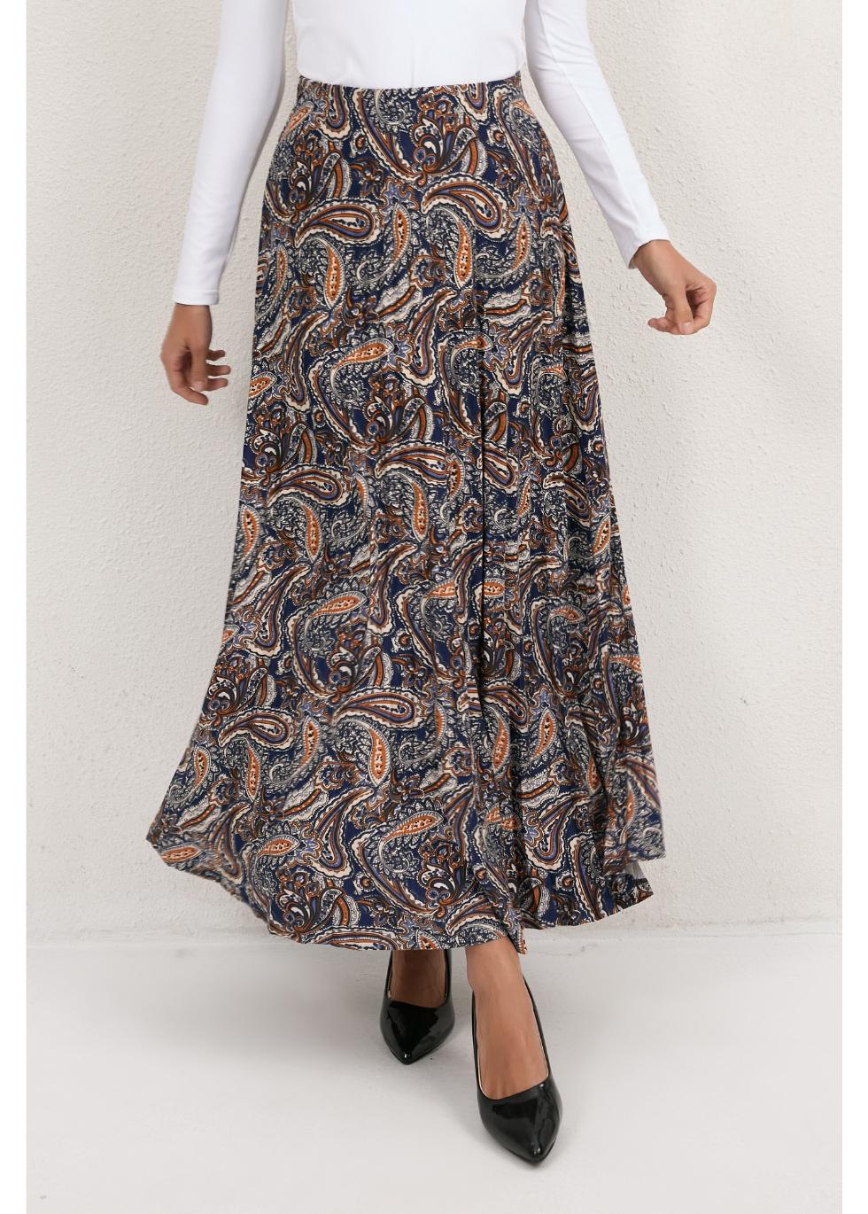 Tapestry Bloom Midi Skirt