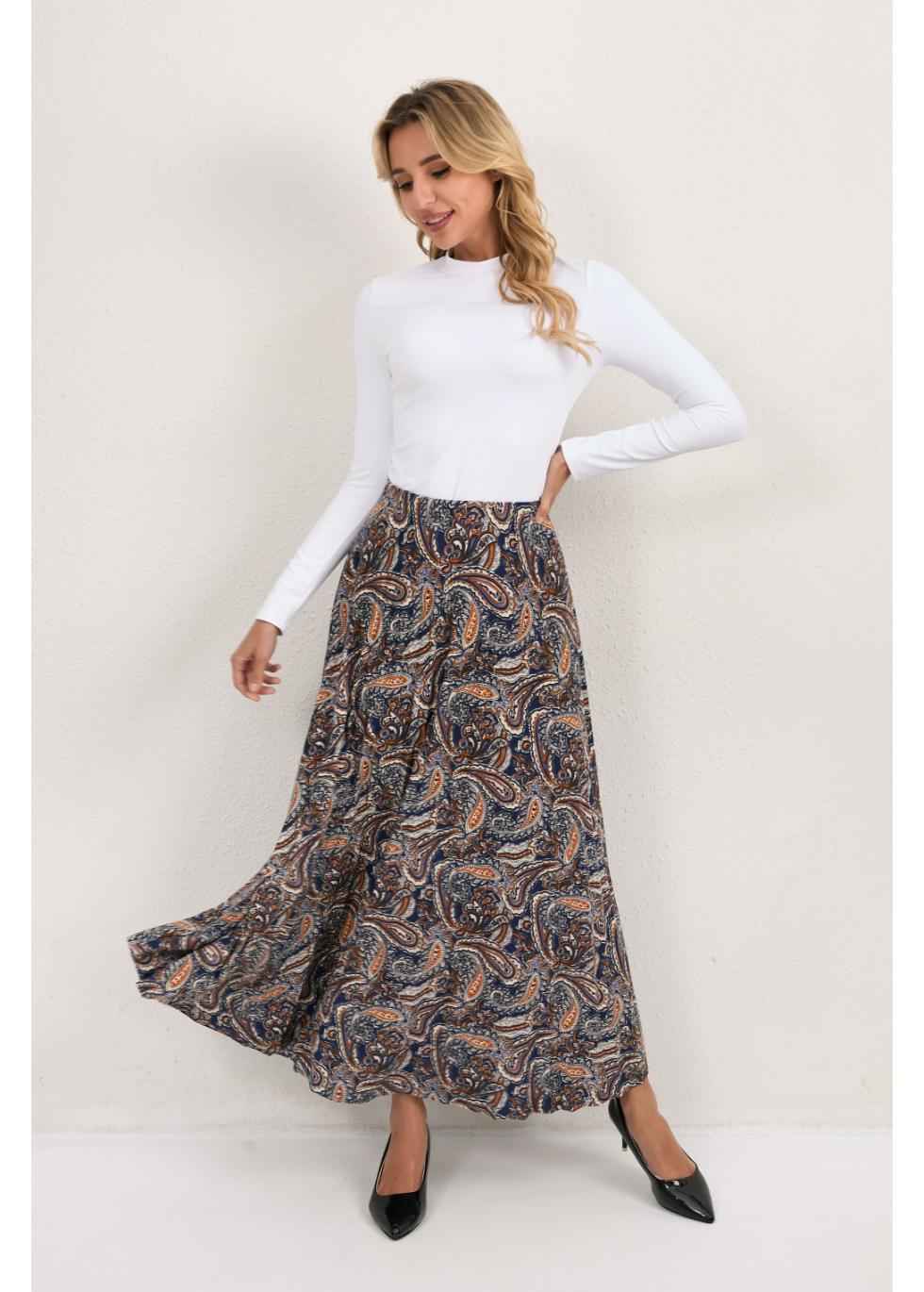 Tapestry Bloom Midi Skirt