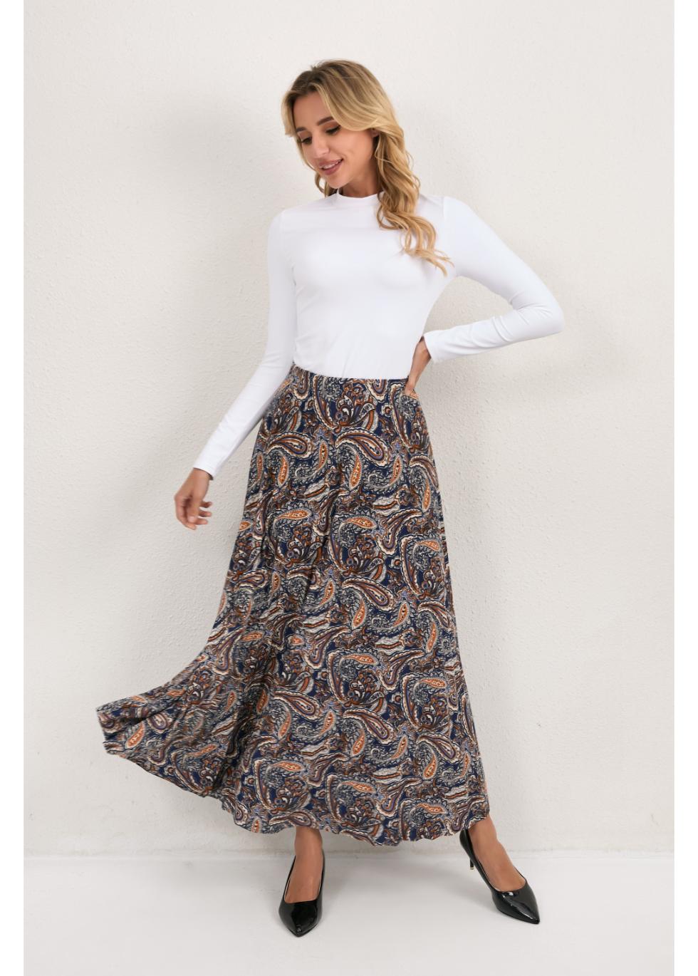Tapestry Bloom Midi Skirt