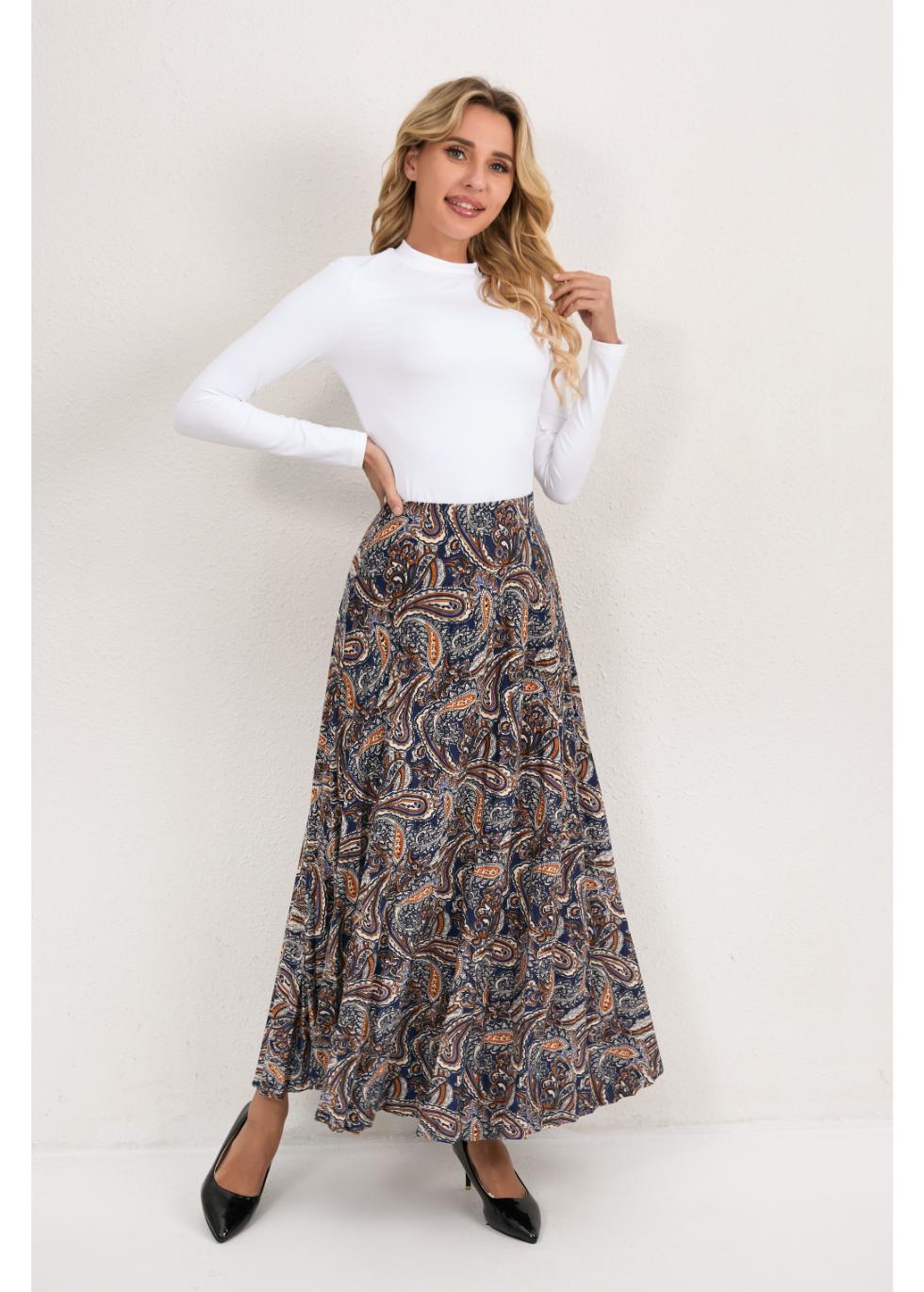 Tapestry Bloom Midi Skirt