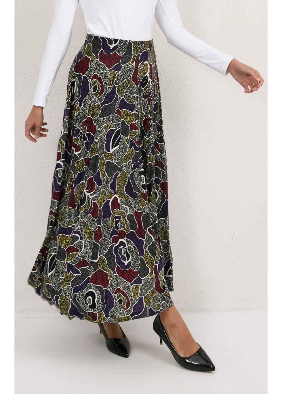 Mystic Petal Midi Skirt