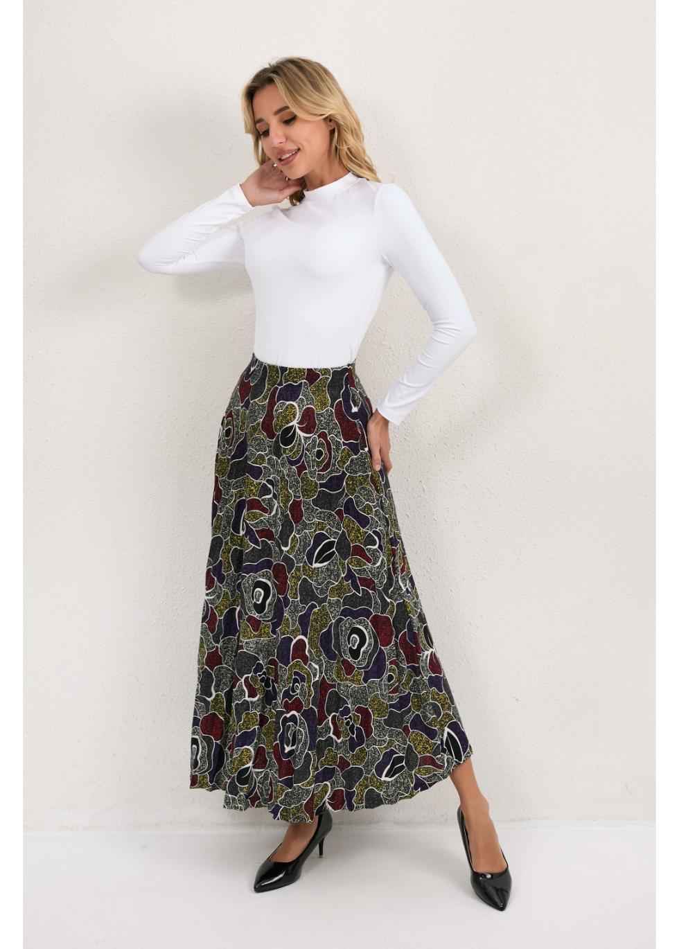 Mystic Petal Midi Skirt