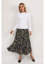 Mystic Petal Midi Skirt