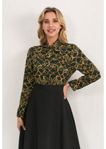 Olive Short Bow Blouse