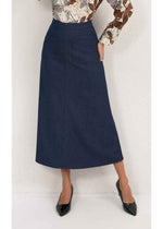 Harbor Blue Pocket Midi Skirt