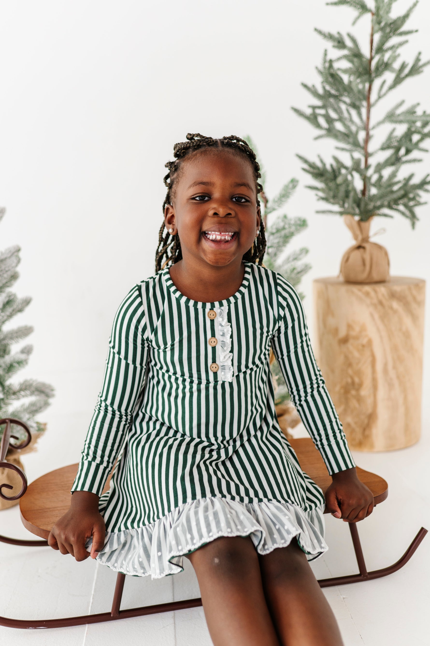 Green Stripes | NIGHTGOWN - By Baano