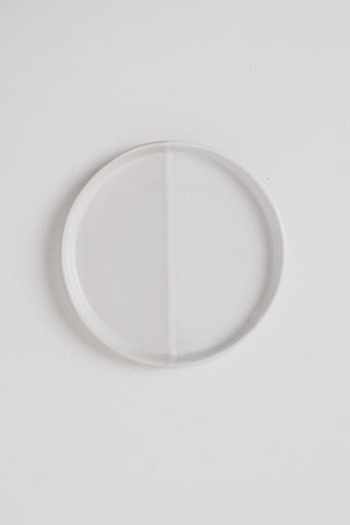Sonnet Appetizer Plate - Matte White/Glossy White - Set of 6