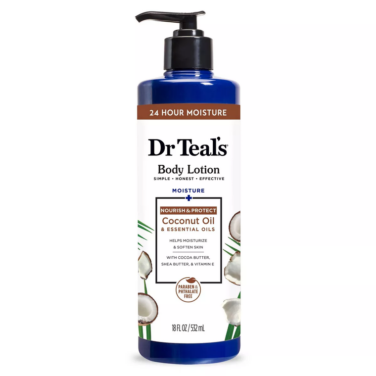 Dr Teal's Moisture + Nourishing Coconut Oil Body Lotion 18 Fl Oz