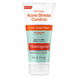Neutrogena Oil Free Acne Stress Control Power Cream Face Wash 6 Fl. Oz