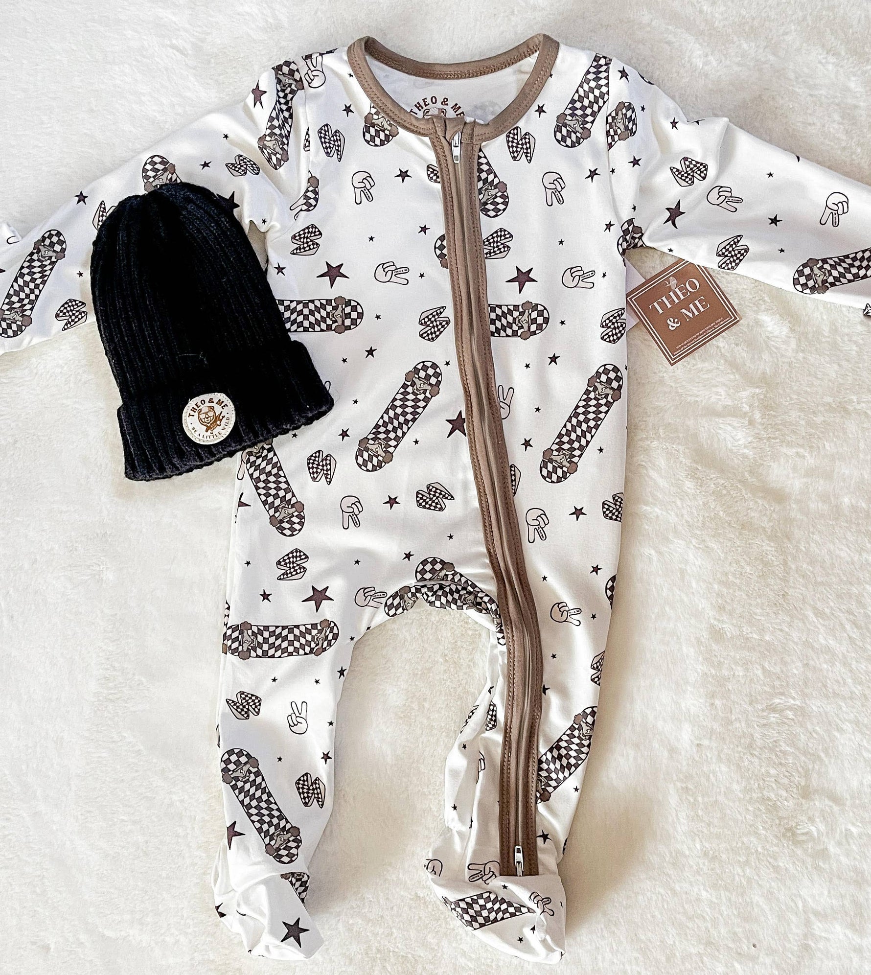 Checker Skate Board Peace Sign - By Baano