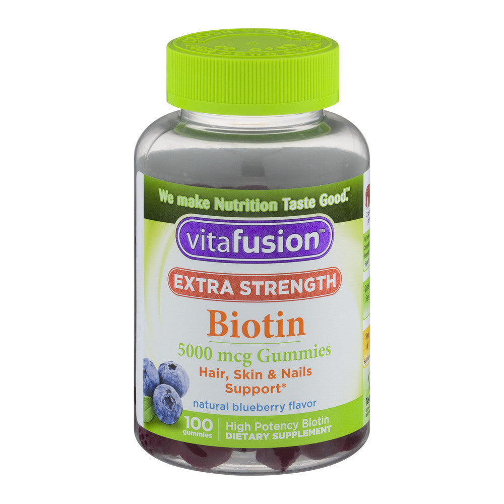 Vitafusion Biotin 5000 Mcg Extra Strength Natural Blueberry Flavor